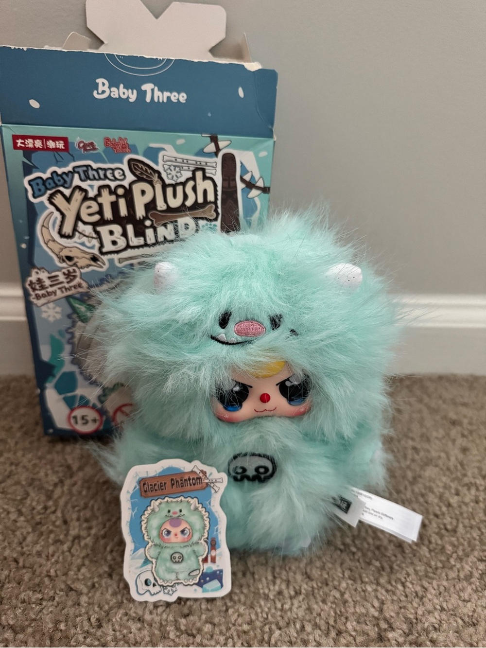 Baby Three Glacier Phantom Mint Green Yeti Plush Toy